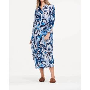 NEW ONESEASON long gilli dress in copacabana blue